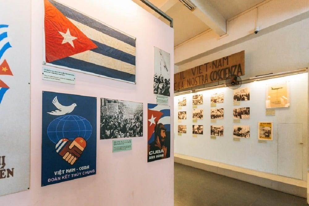 A corner of the ground floor - exhibiting how countries stood by Vietnam&rsquo;s side